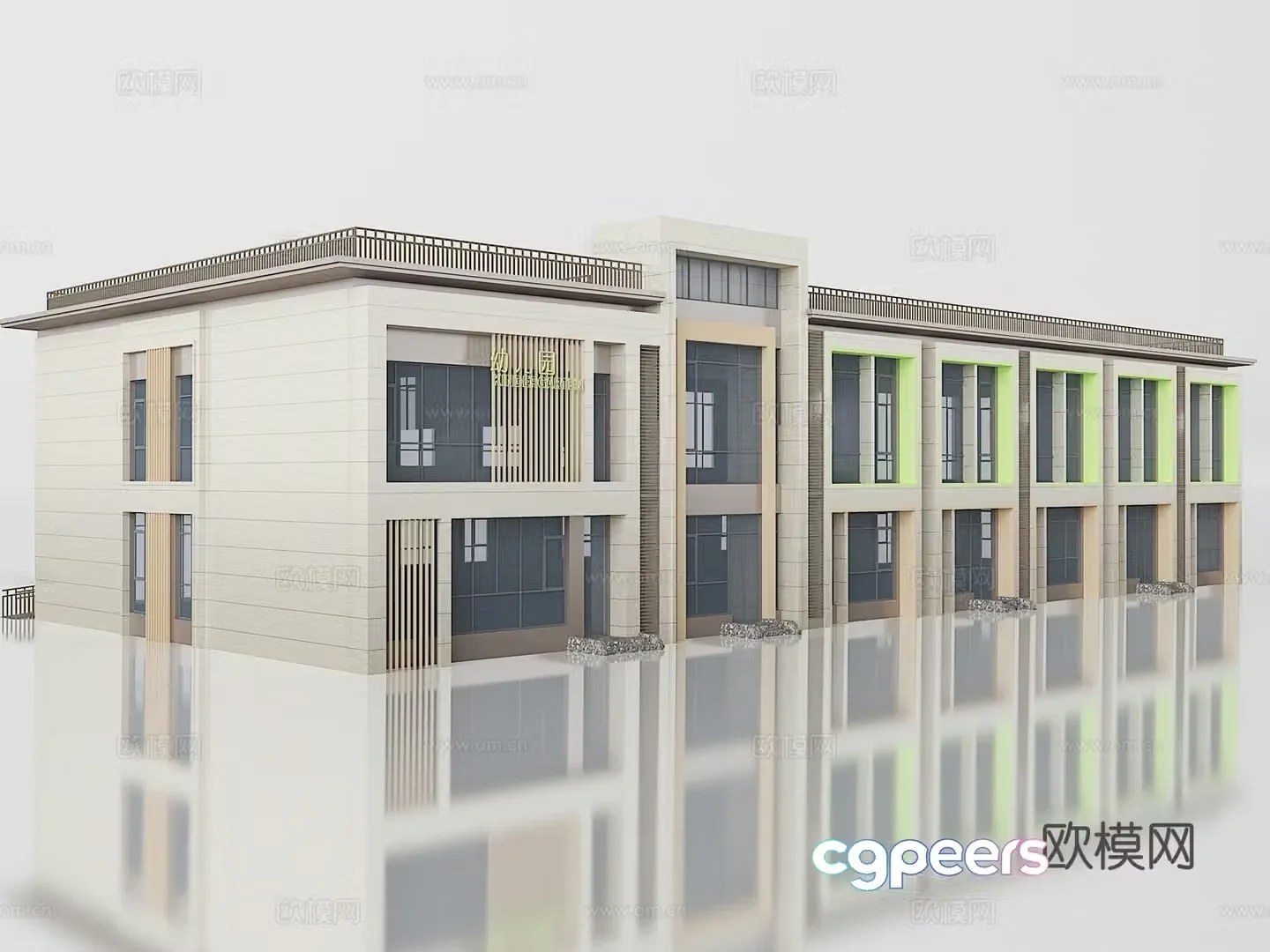 Building exterior 3d model
