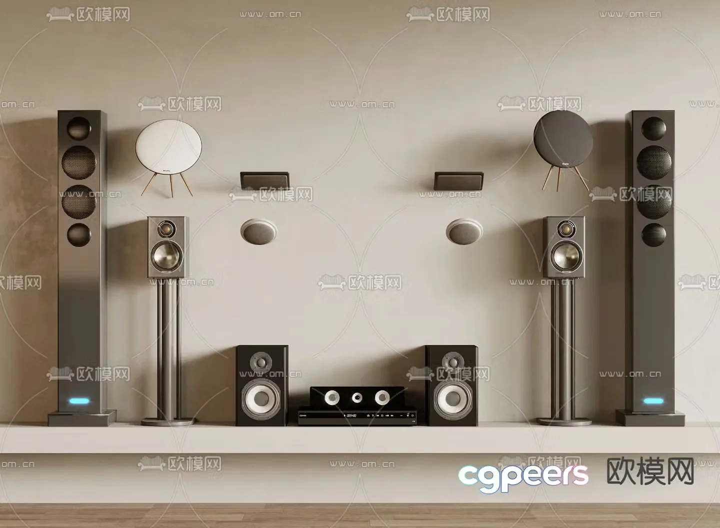 audio speaker stereo speaker player 3d model