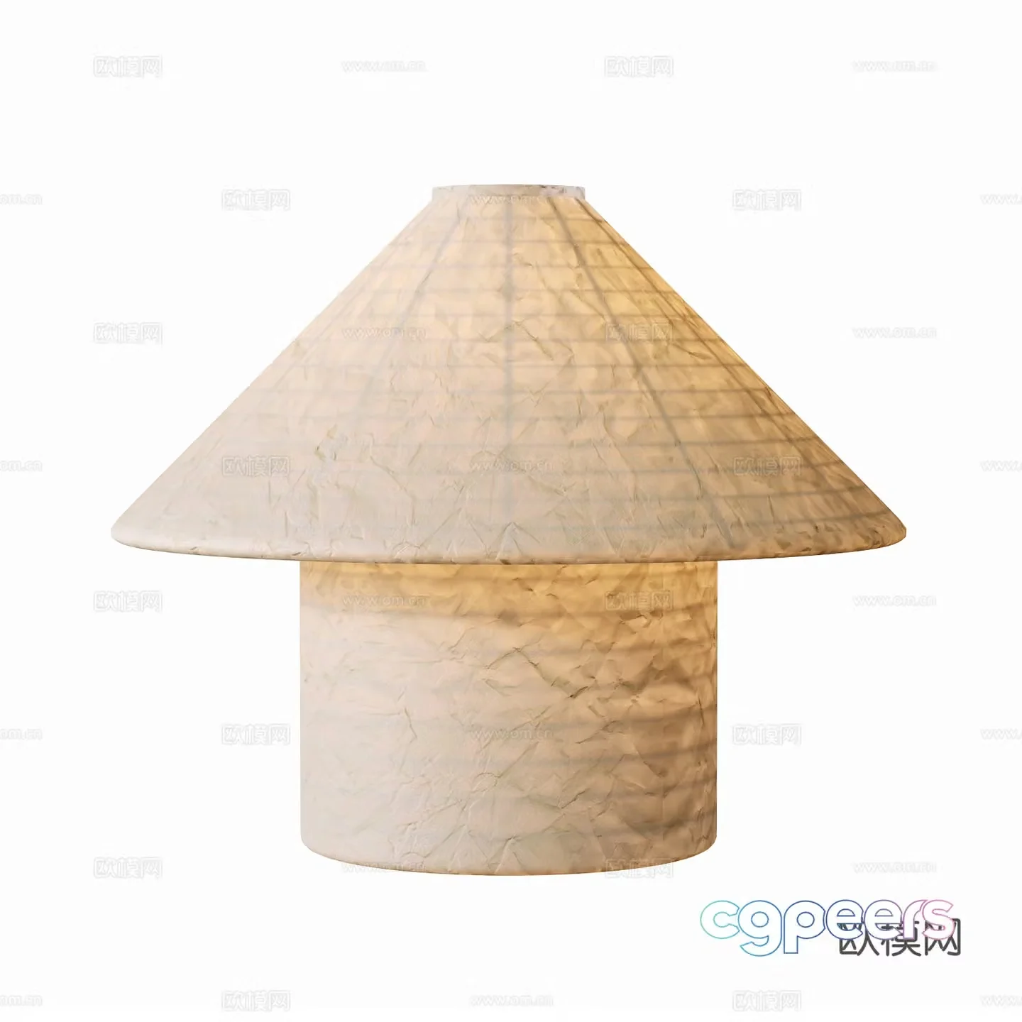 Wabi-sabi desk lamp paper desk lamp 3d model