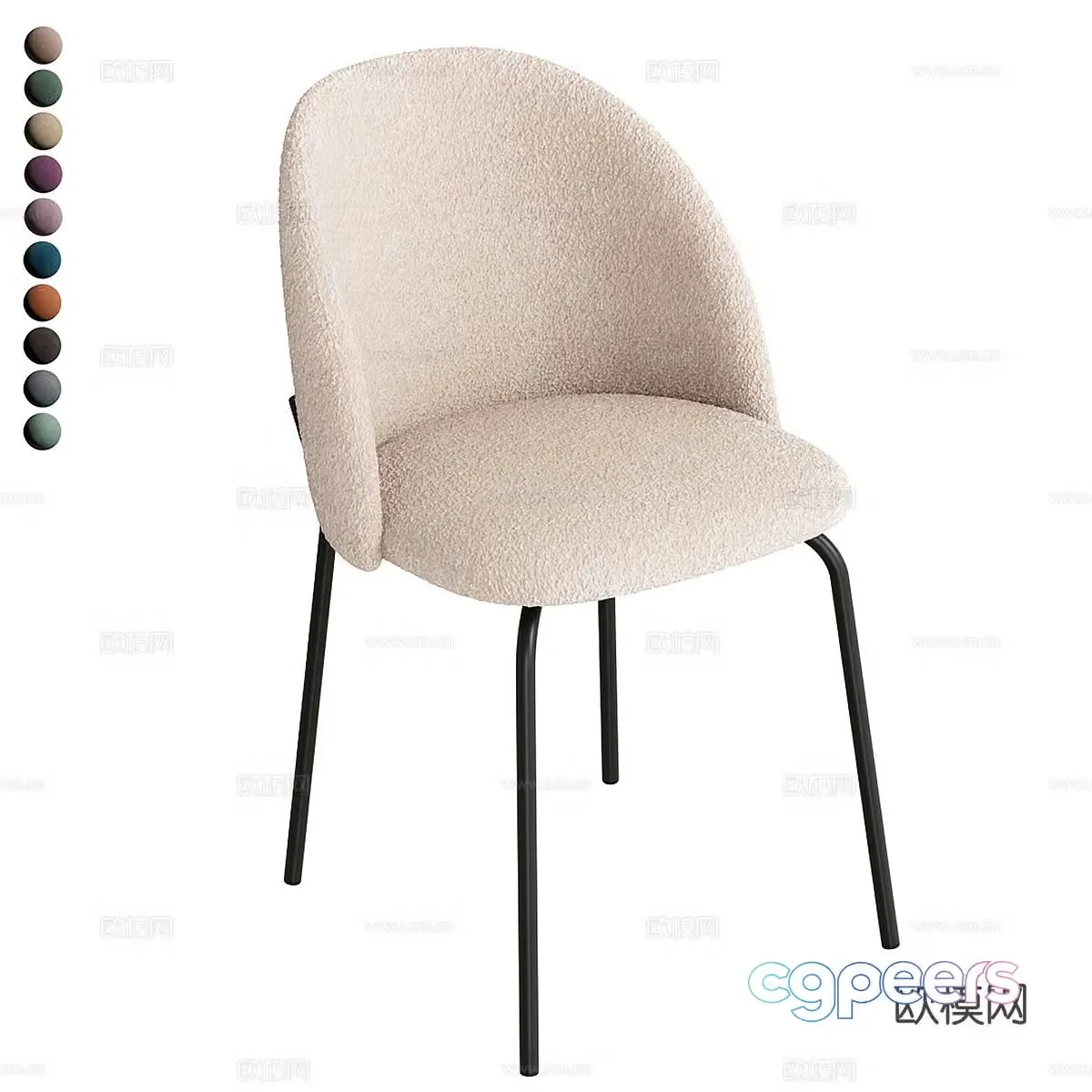 Modern chair dining chair 3d model