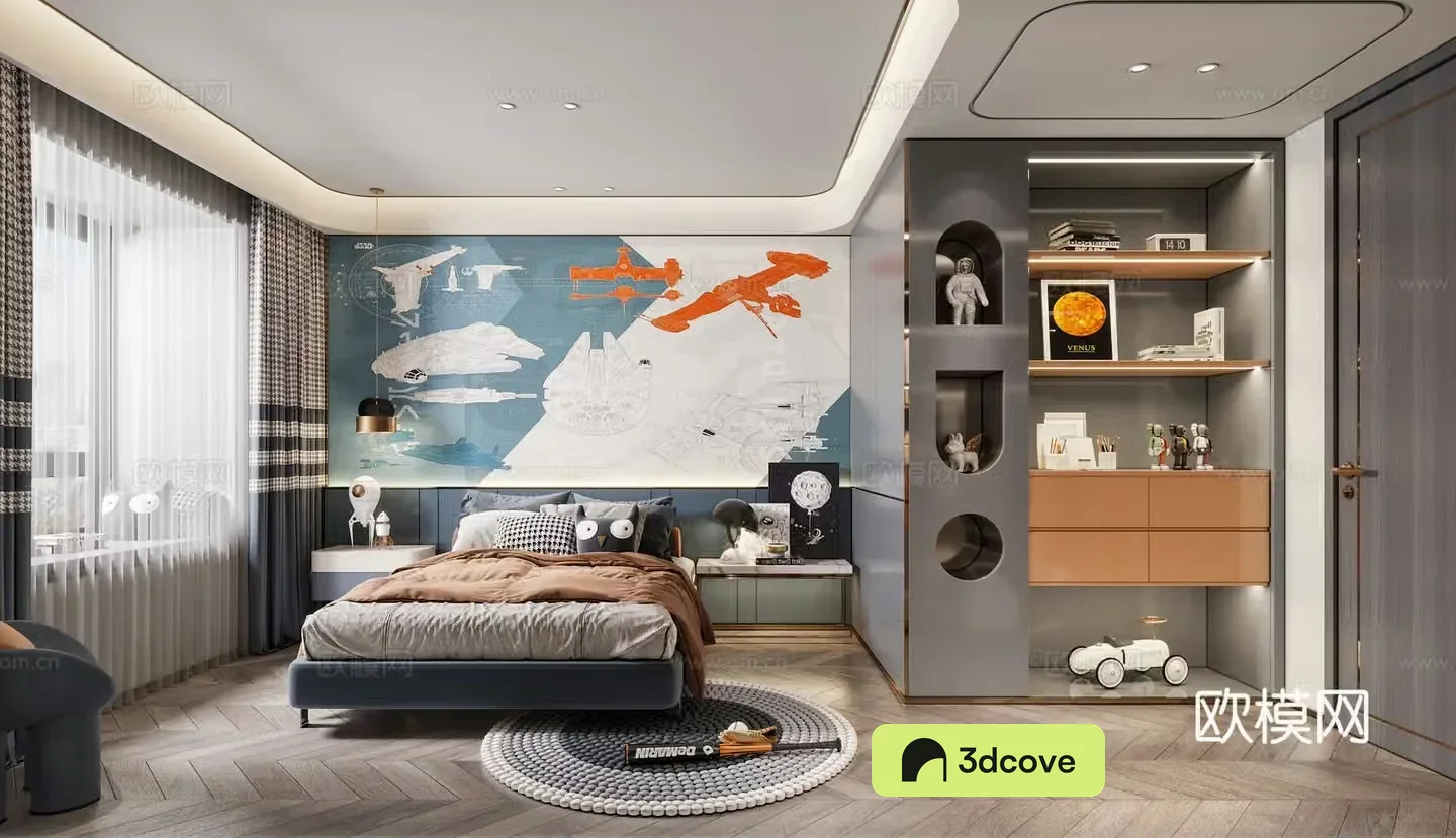 Modern children’s room boy’s room