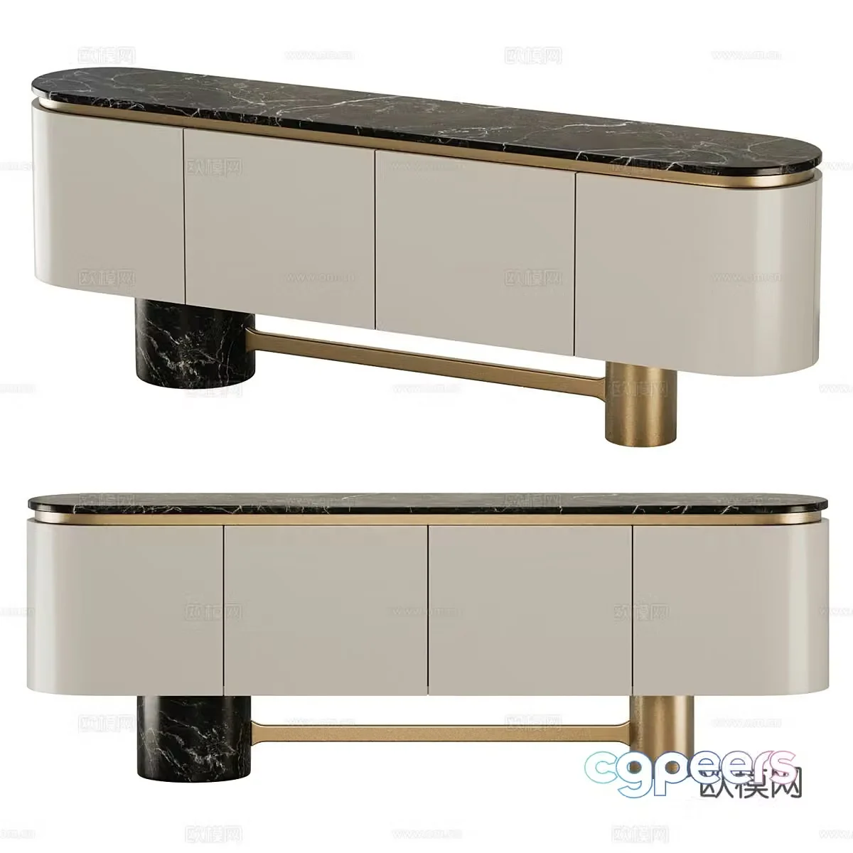 Art TV Cabinet Low Cabinet Decorative TV Cabinet Decorative Cabinet Side Cabinet Light Luxury TV Cabinet Creative 3D Model