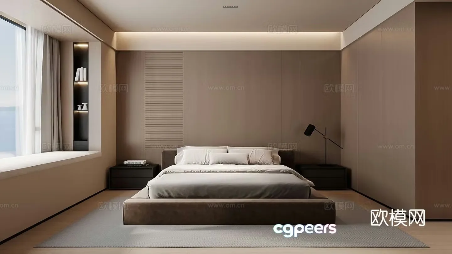 Italian style bedroom master bedroom 3d model