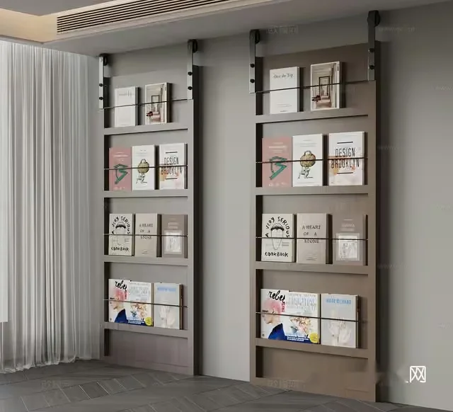 Modern Bookshelf Design 3D Model – 12932 – VRAY Render