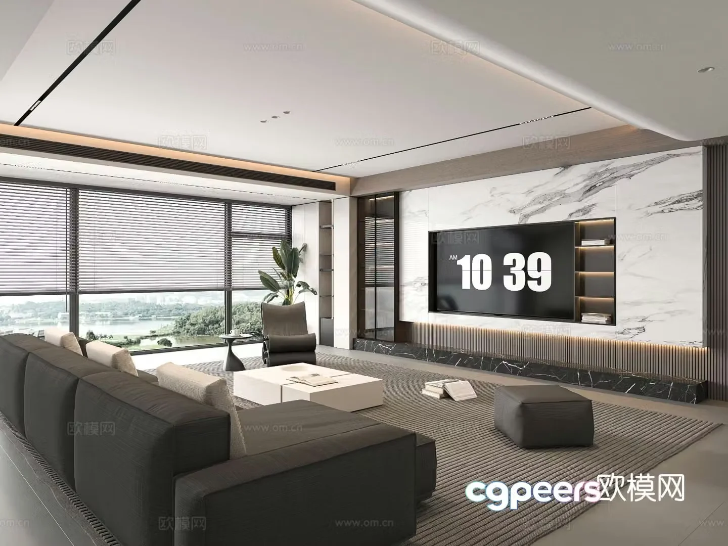 Modern living room 3d model