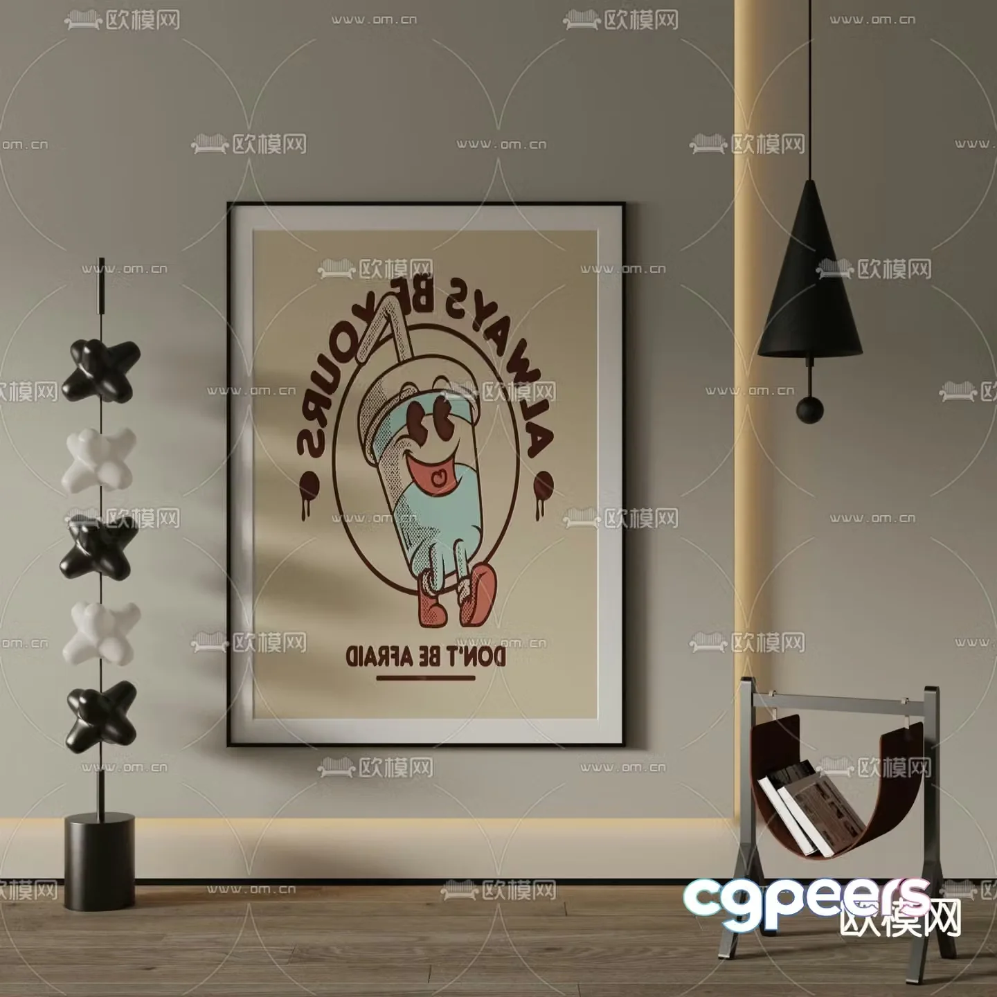 Cartoon painting Decorative painting Advertising painting 3d model