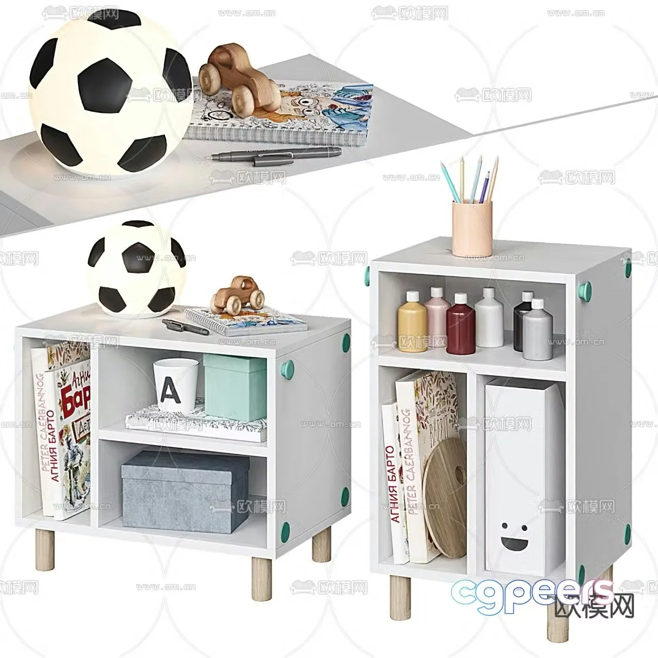 Modern children’s toy cabinet 3d model