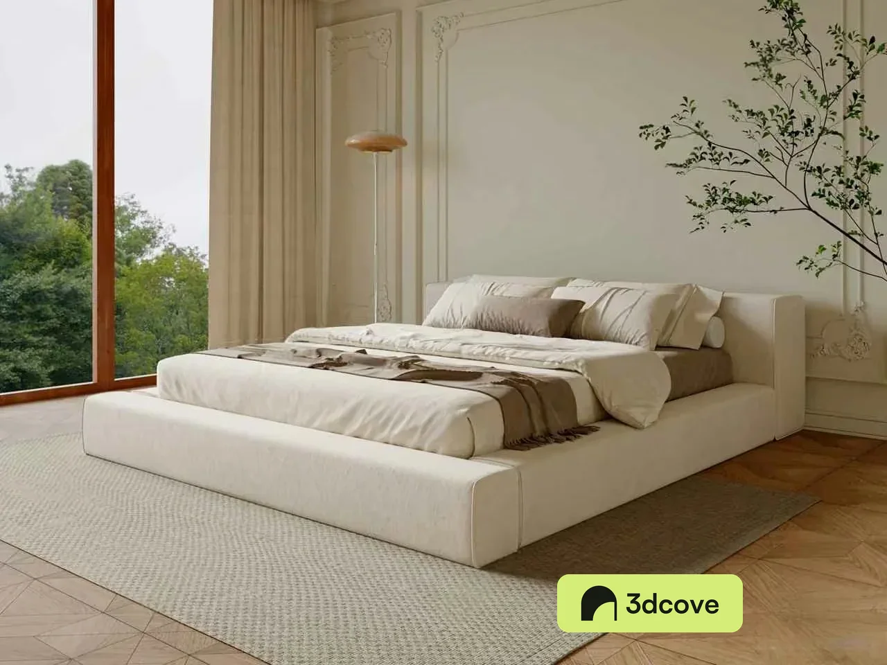 Modern White Bed