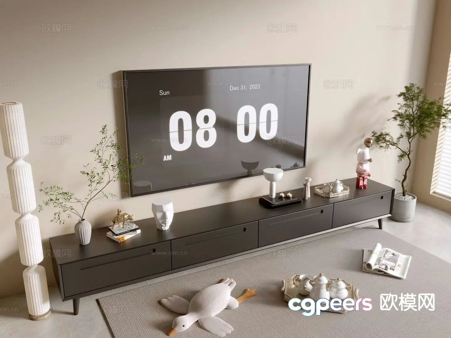 Modern TV cabinet 3d model