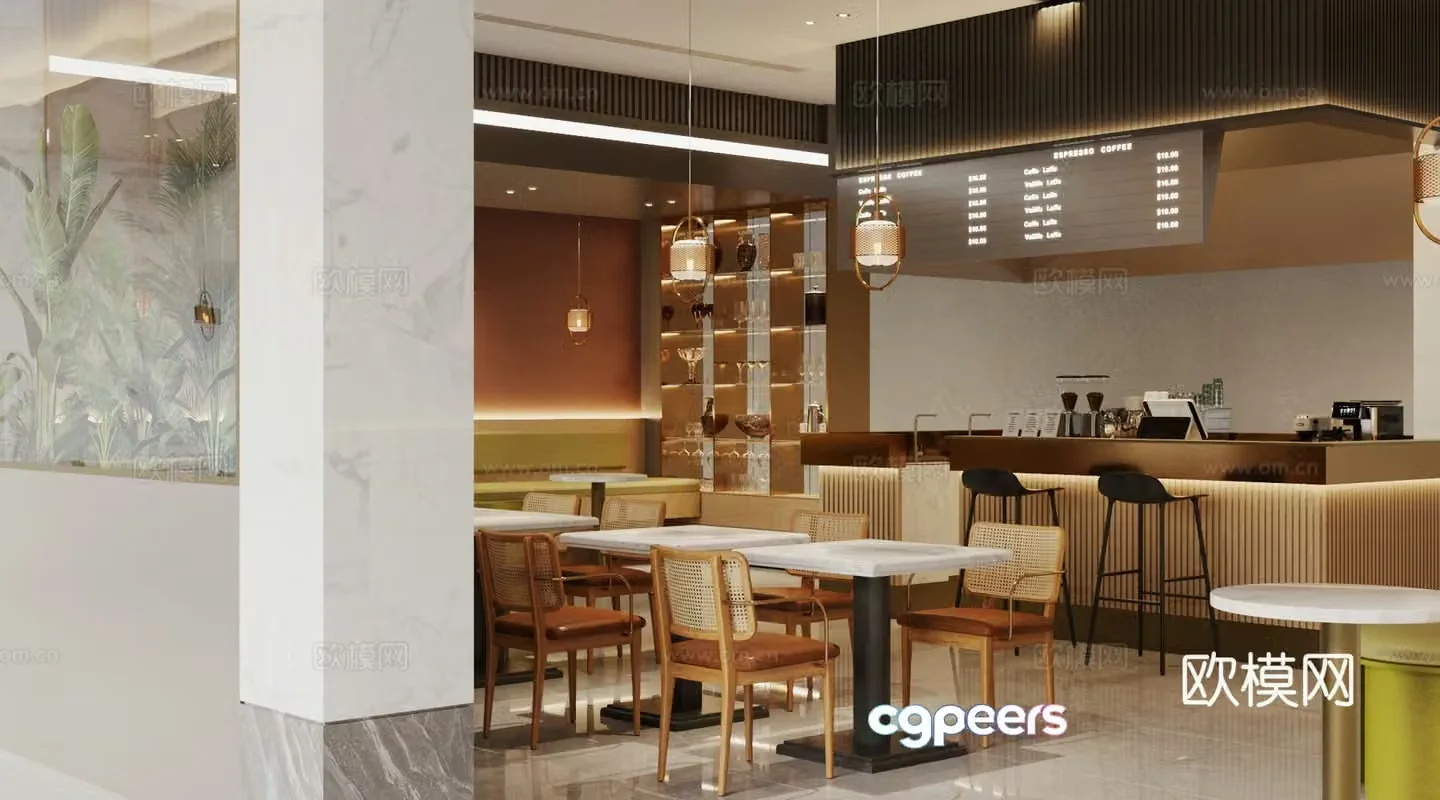 Wasabi Cafe Cafe 3d model