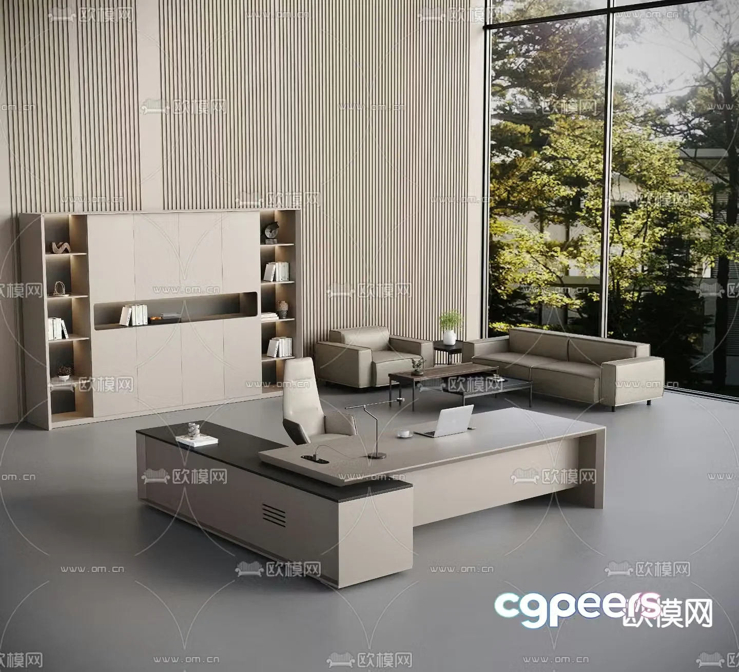 Desk desk boss desk 3d model