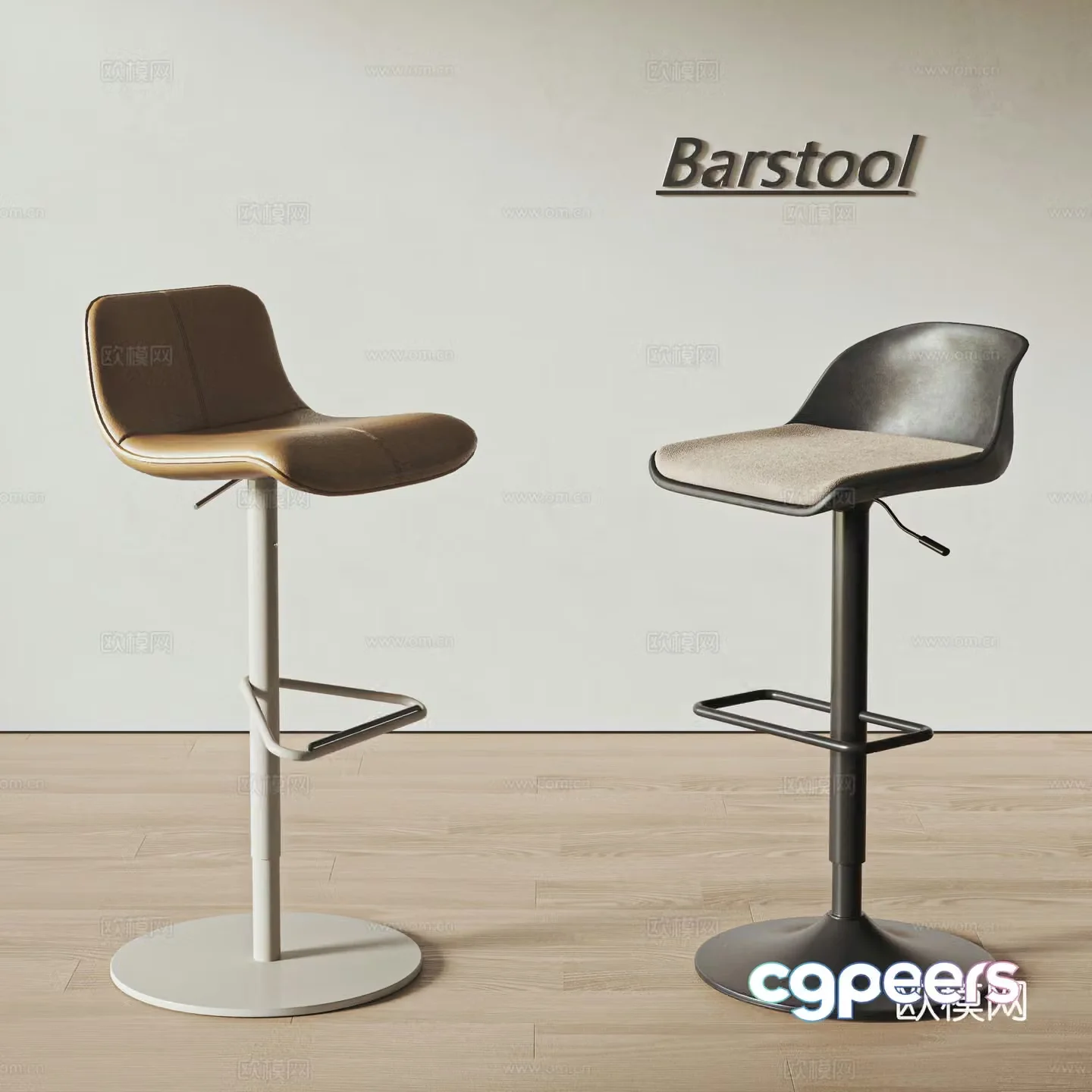 Modern bar chair combination bar chair bar stool lift bar chair metal bar chair 3d model