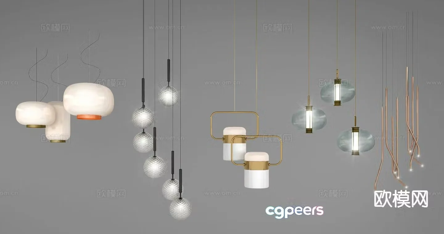 Light luxury small chandelier bedside small chandelier 3d model