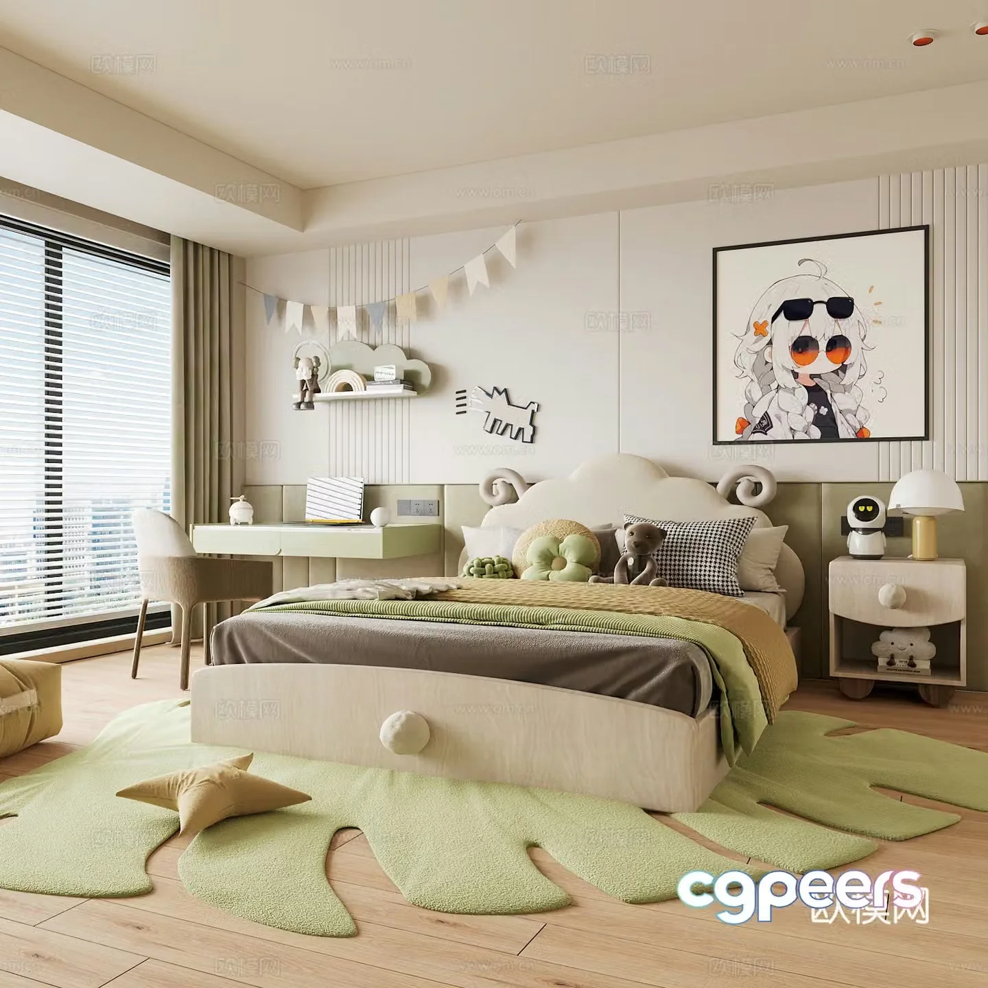 Modern children’s room children’s room 3d model