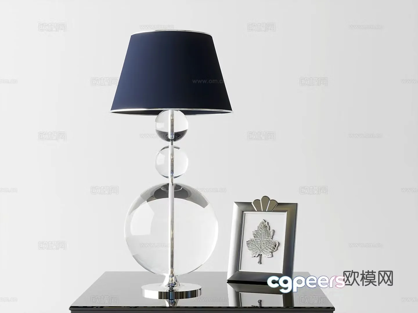 Modern desk lamp glass desk lamp 3d model