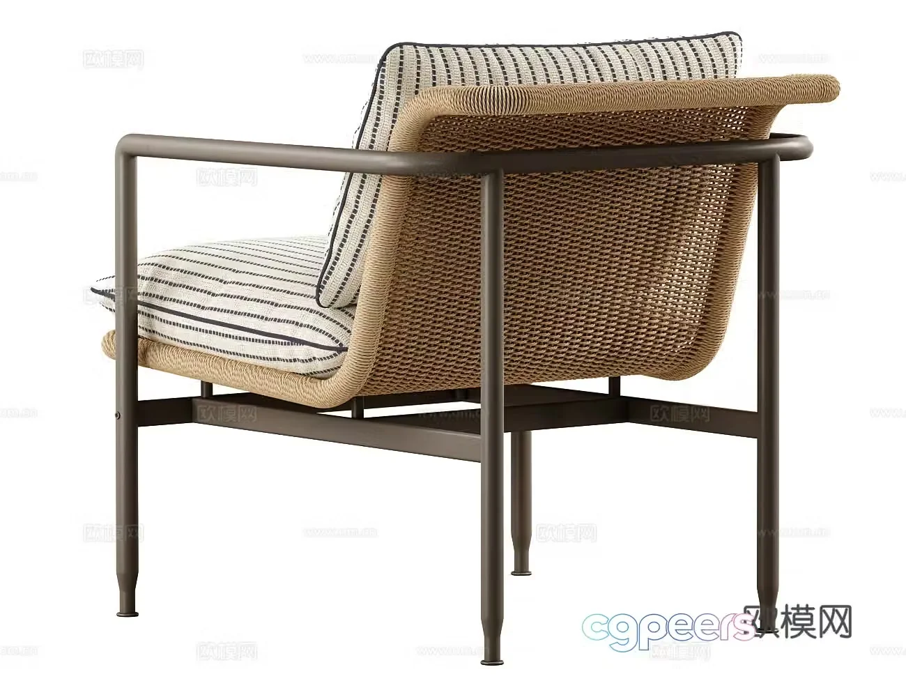 New Chinese style outdoor chair leisure chair 3d model