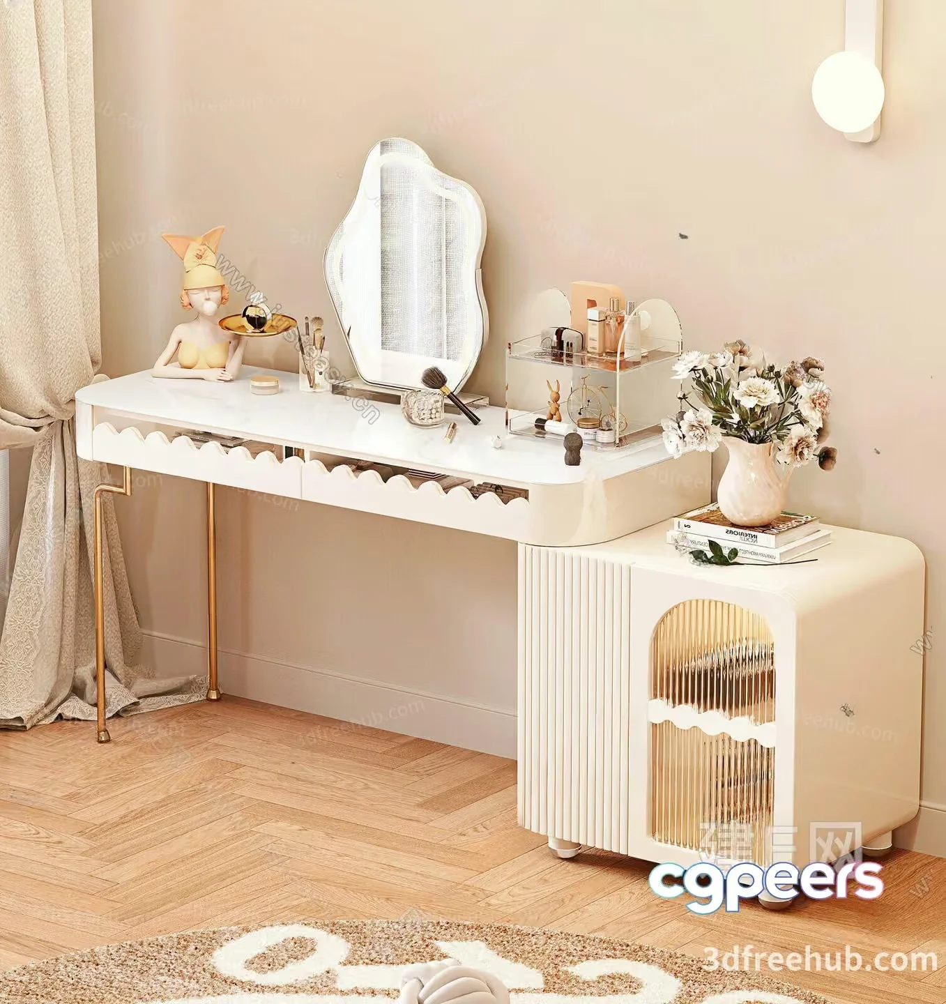Modern Vanity Table 3D Model – 19684 – VRAY Render