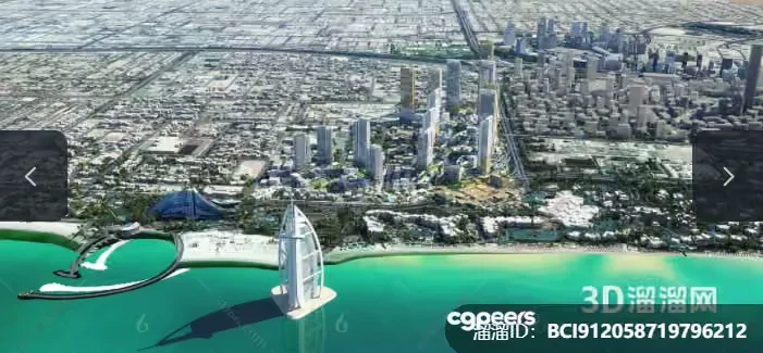 White Cityscape 3D Model – 2452 – VRAY Render