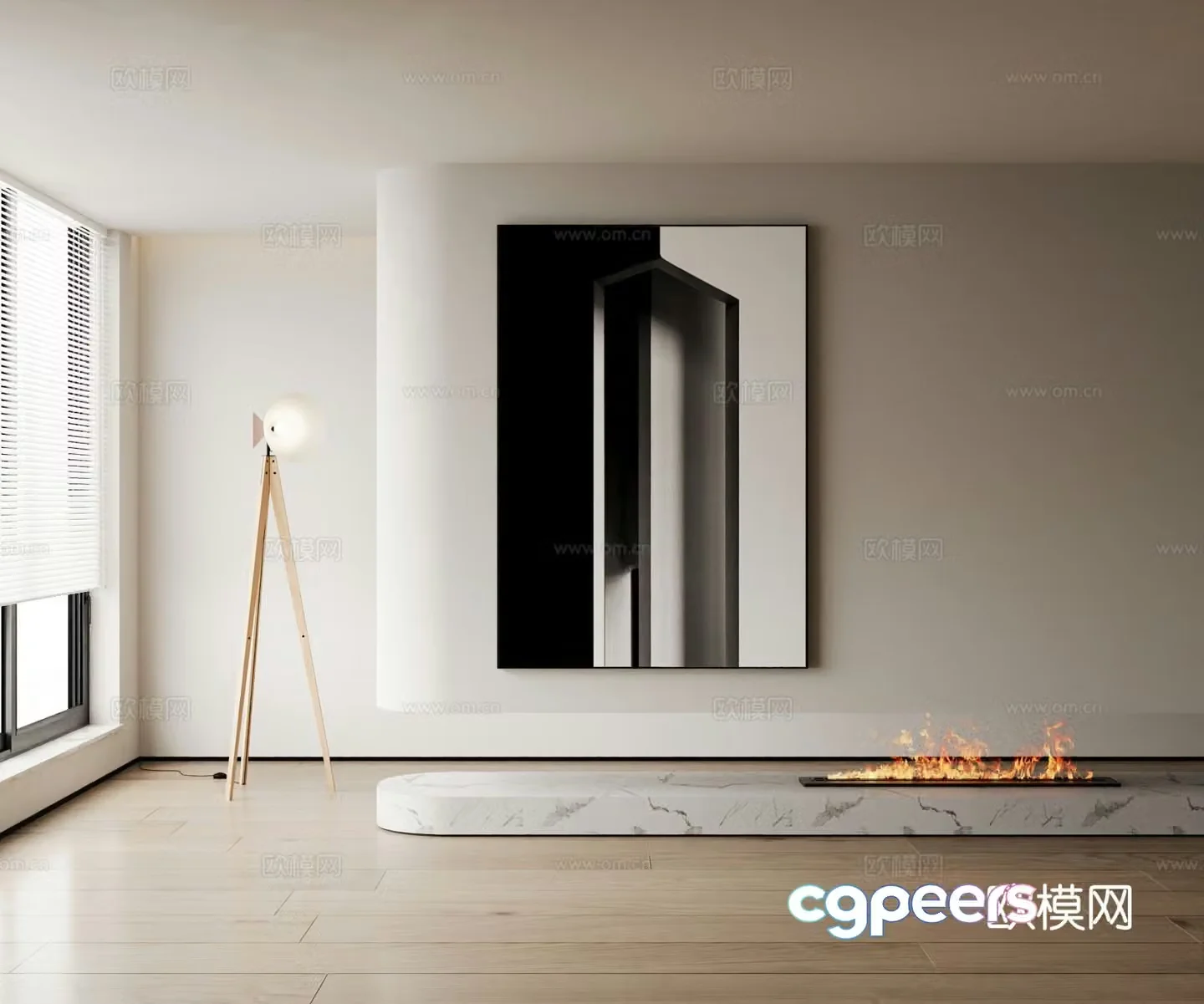 Modern decorative painting 3d model