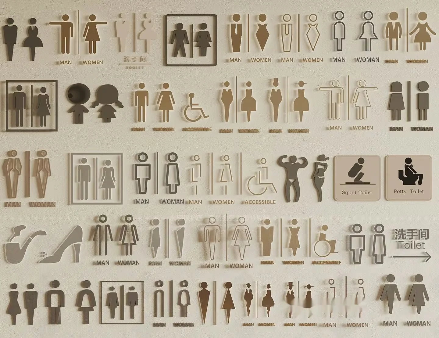Modern Bathroom Signs 3D Model – 8765 – VRAY Render