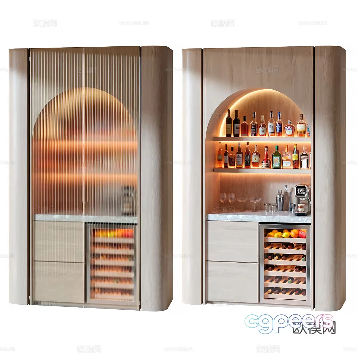 Modern Bar Setup 3D Model – 1016 – VRAY Render