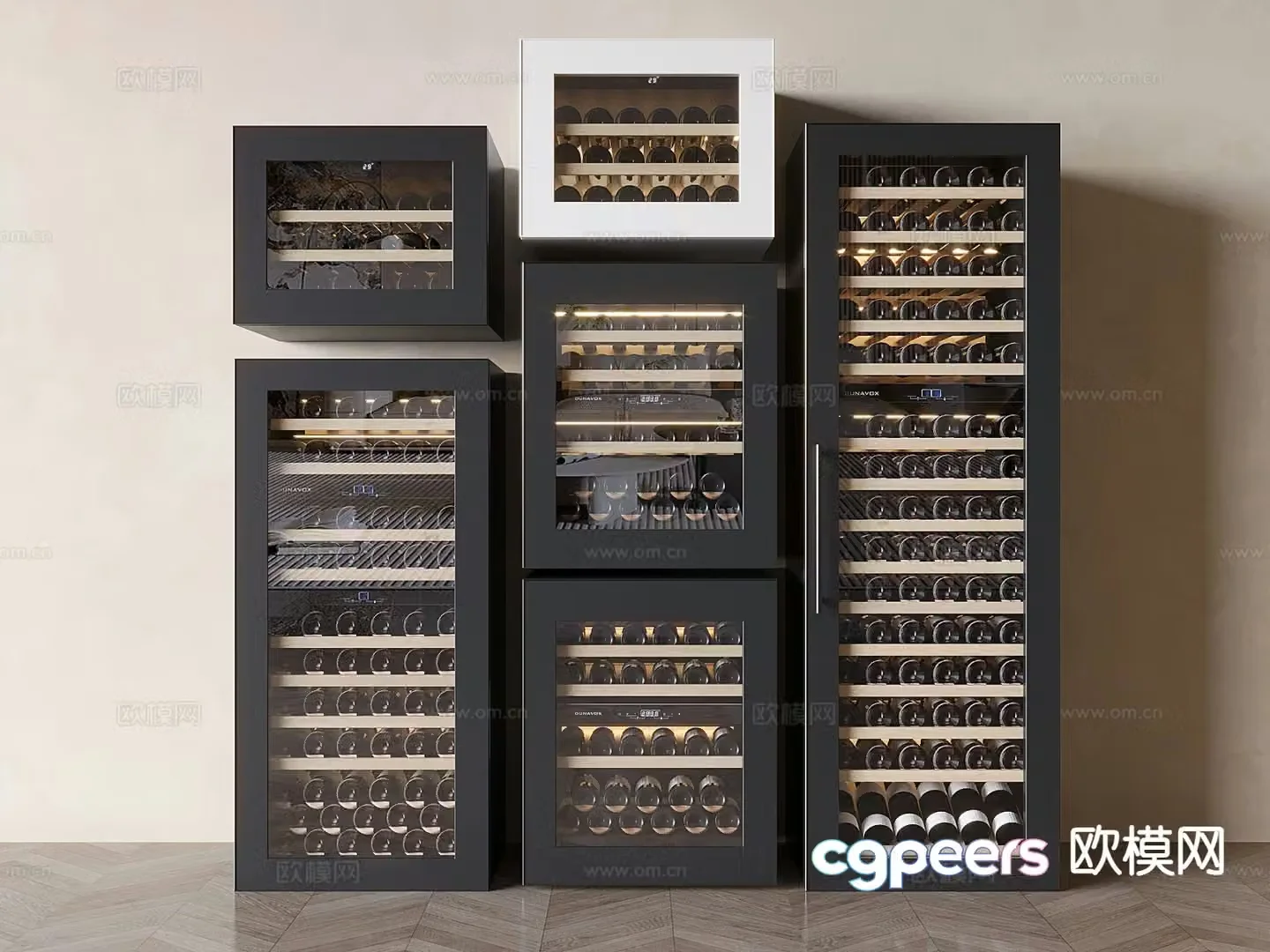 Constant temperature wine cabinet red wine cabinet 3D model