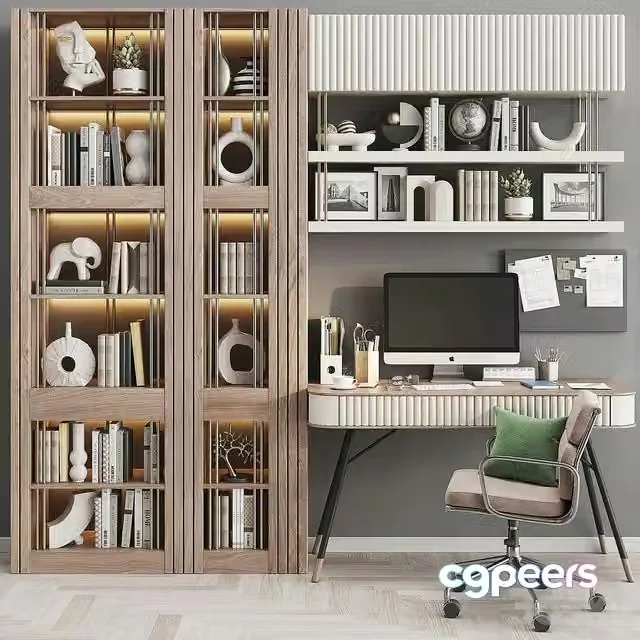 3ds Max Free – Workplace set, work table and chair