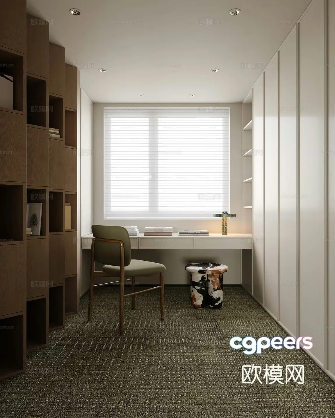 Modern study 3d model