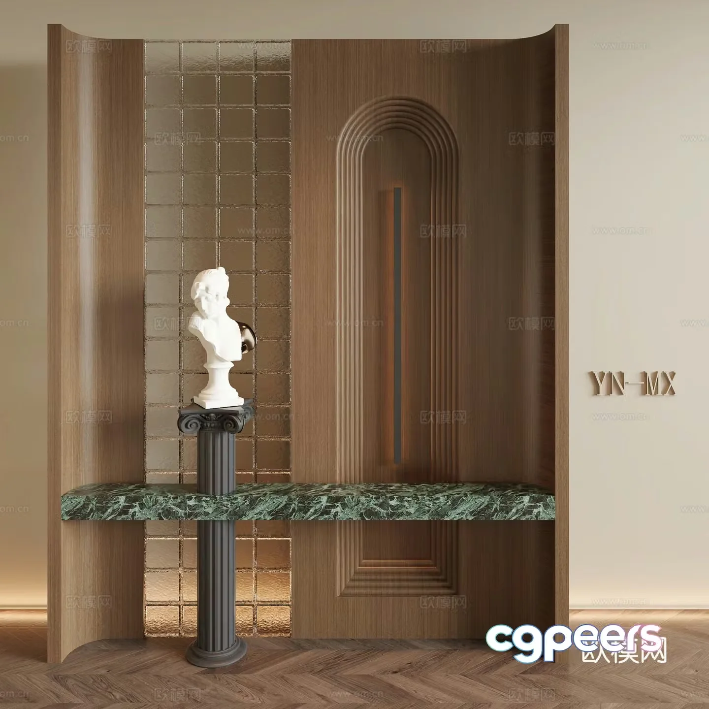 French entrance partition 3D model