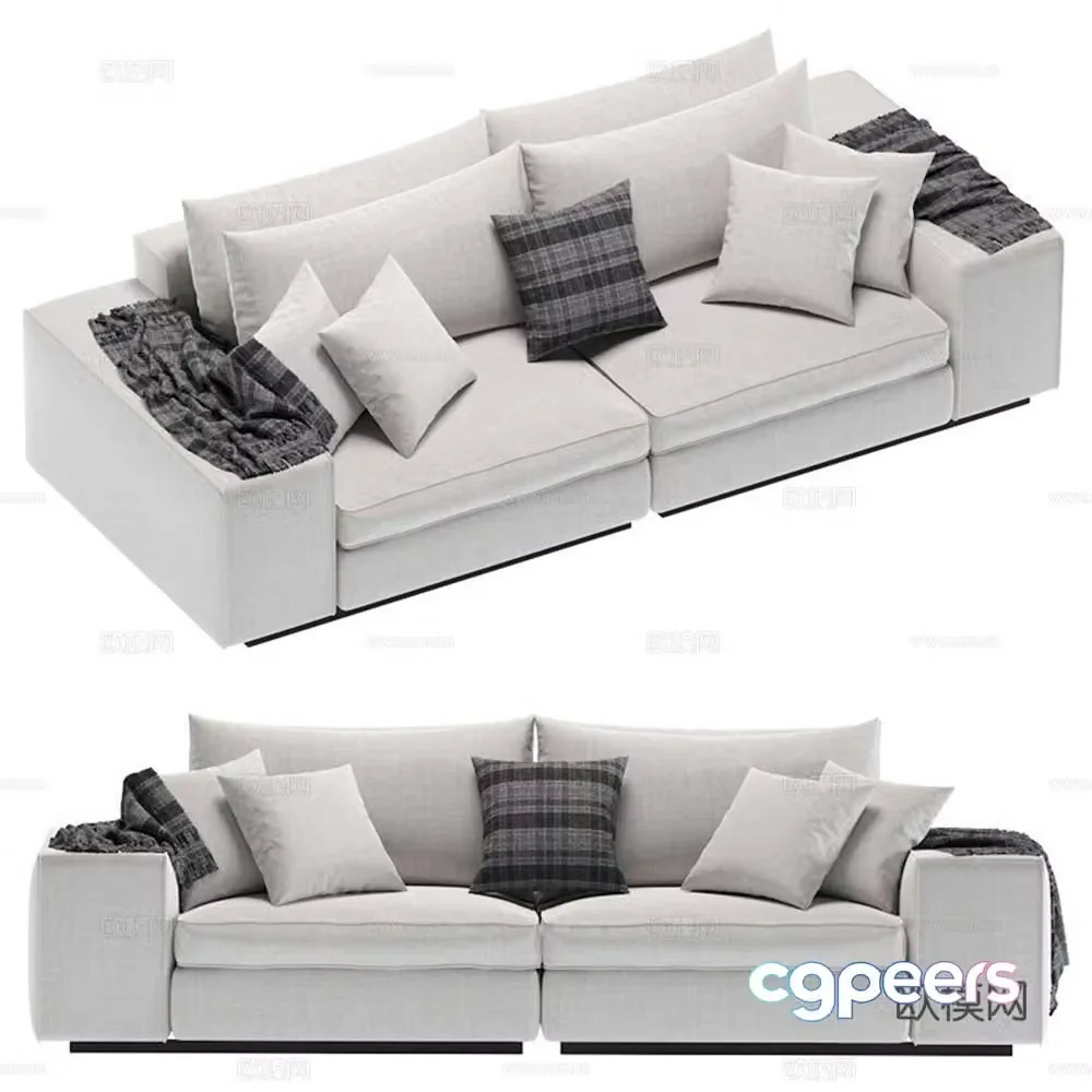 Double sofa 3d model