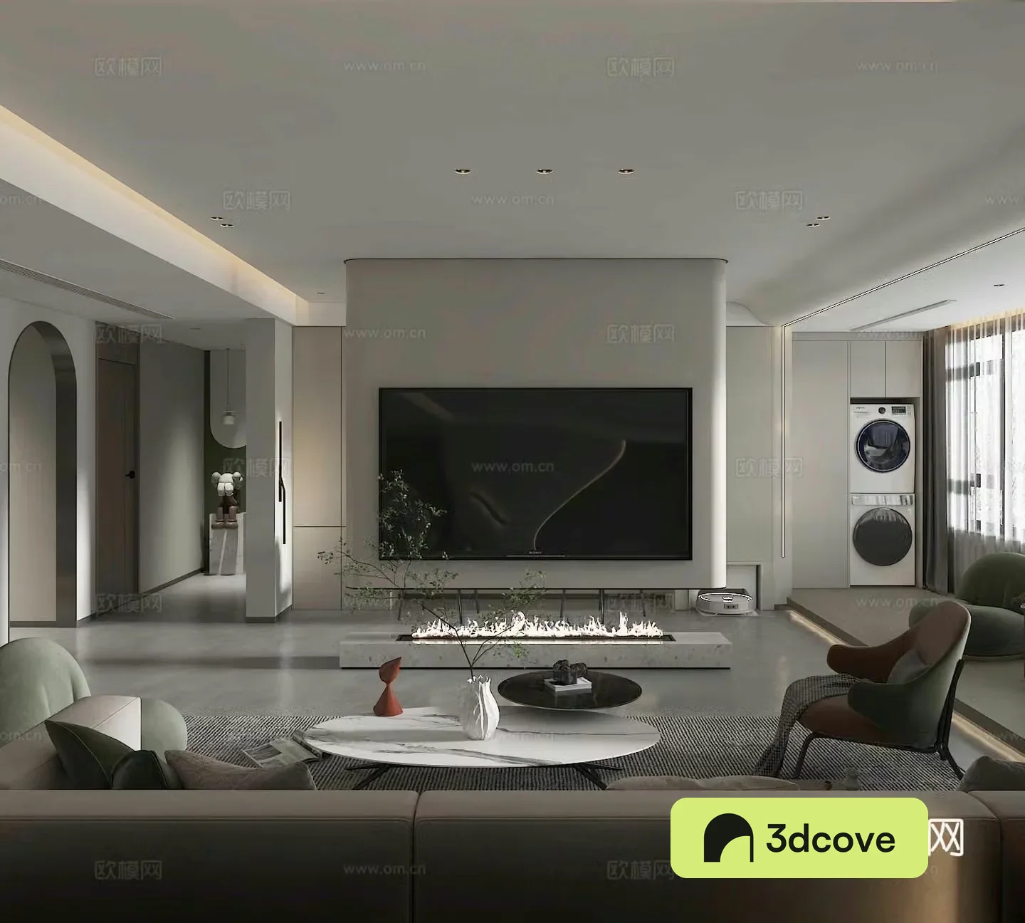 Modern living room 3d model