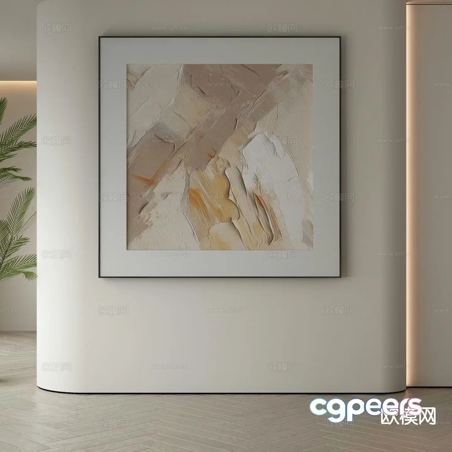 Modern decorative painting hanging painting 3d model