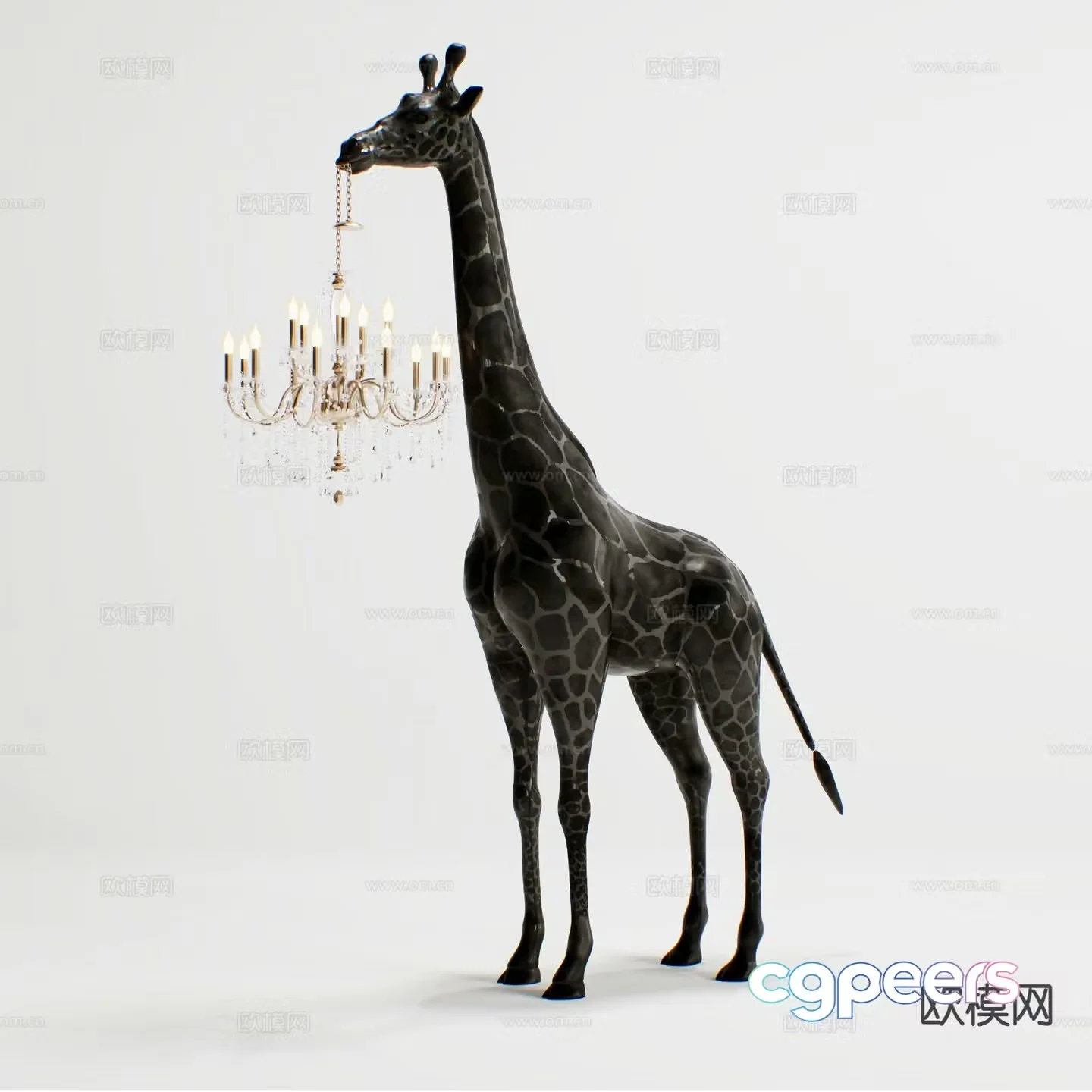 Giraffe floor lamp 3d model