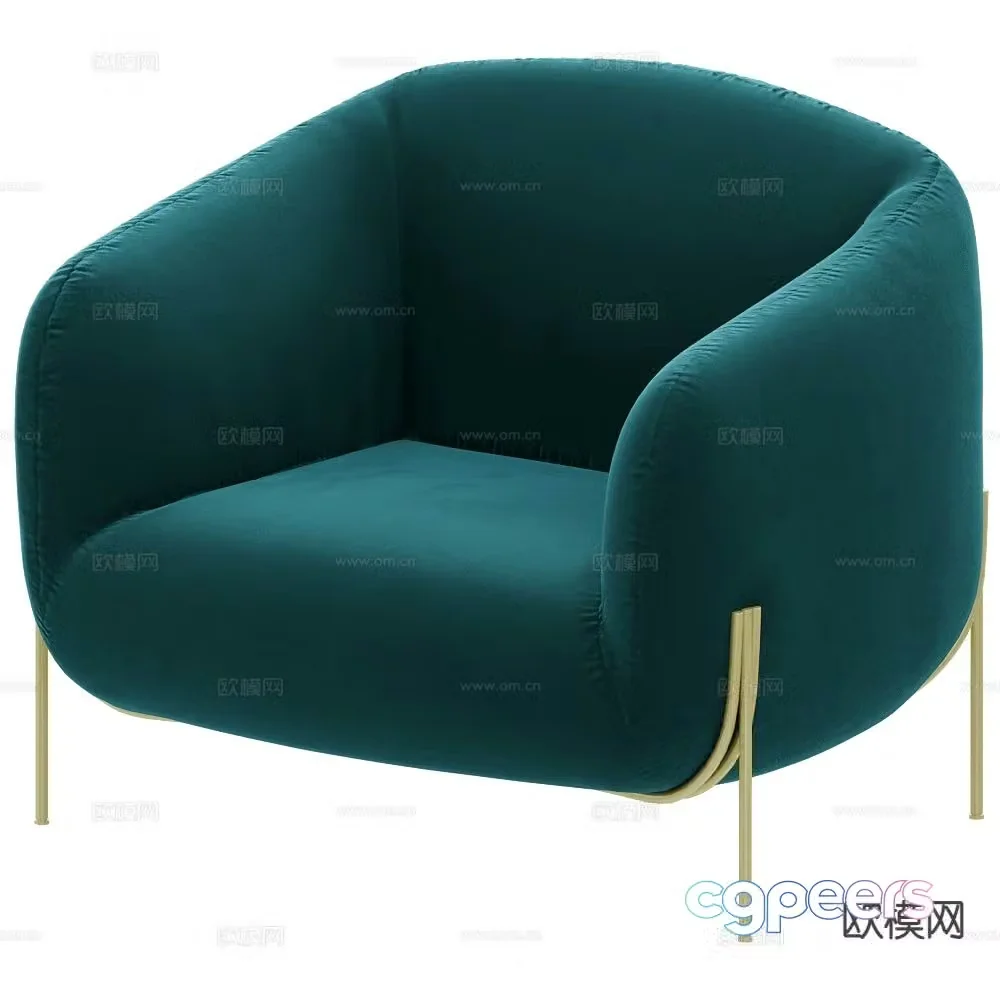 Saba single sofa arm sofa 3d model