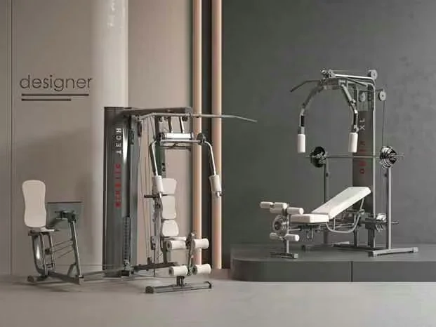 White Gym Equipment 3D Model – 916 – VRAY Render