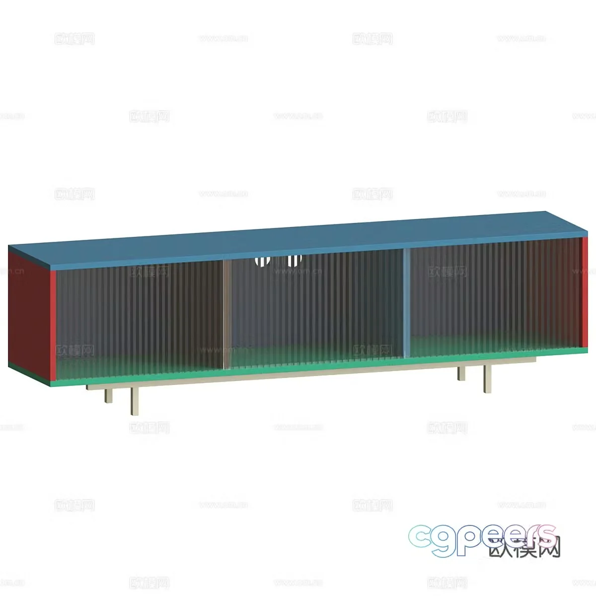 Modern Italian color TV cabinet 3d model
