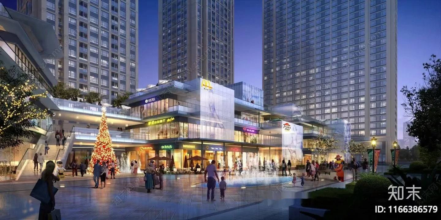 A Modern Shopping Center 3D Model – 6345 – VRAY Render