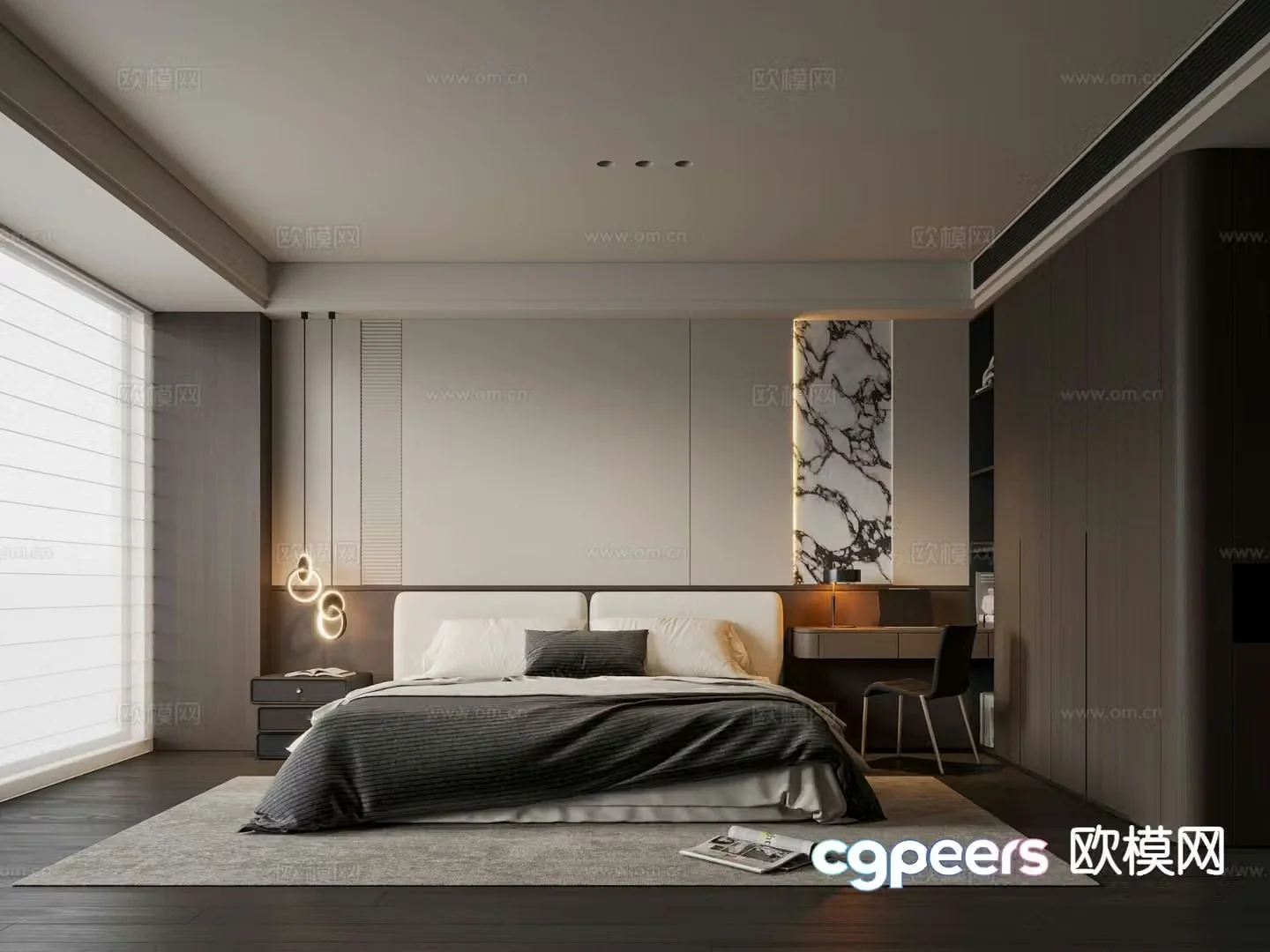 Italian style bedroom master bedroom 3d model