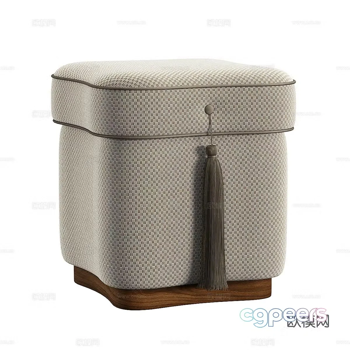 New Chinese style fabric stool 3D model