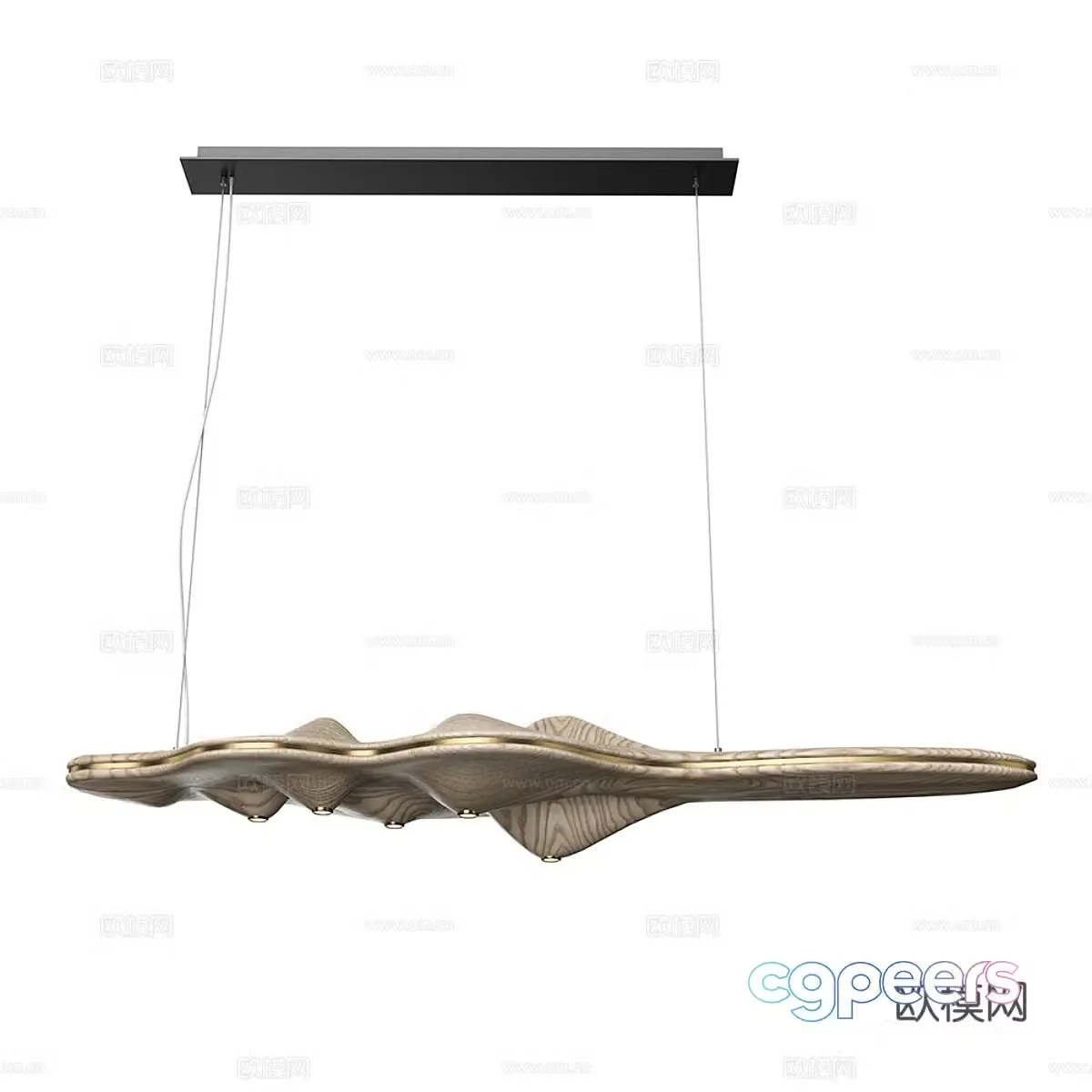 New Chinese style decorative chandelier 3D model
