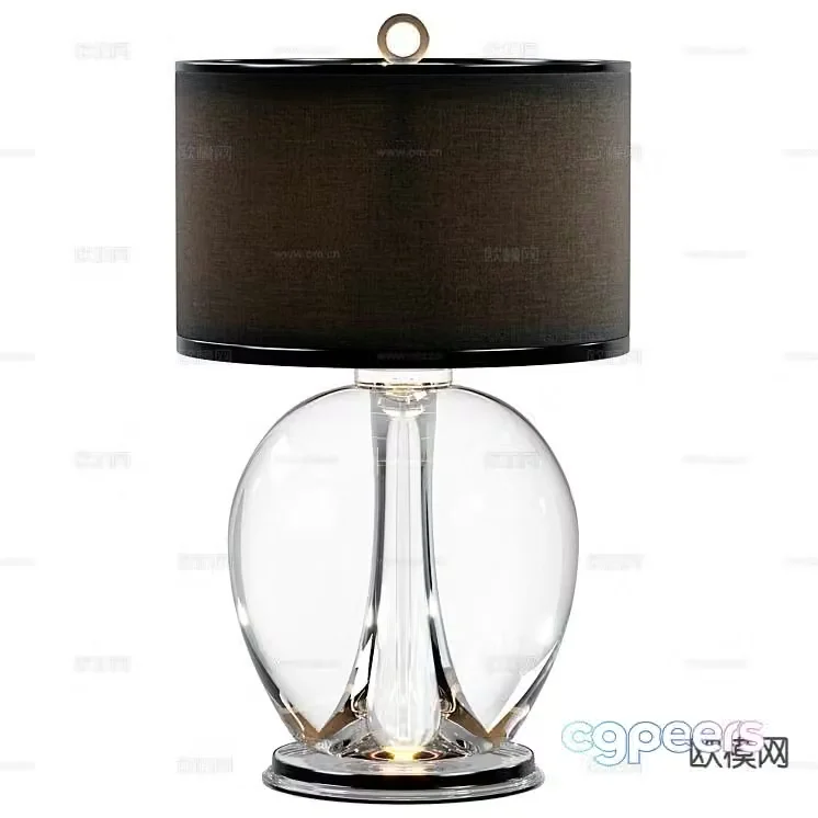 Modern glass table lamp 3d model