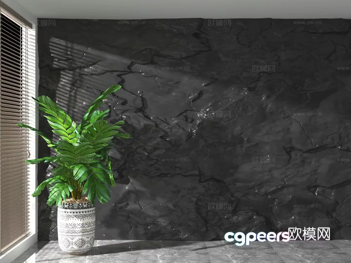 Modern background wall 3d model
