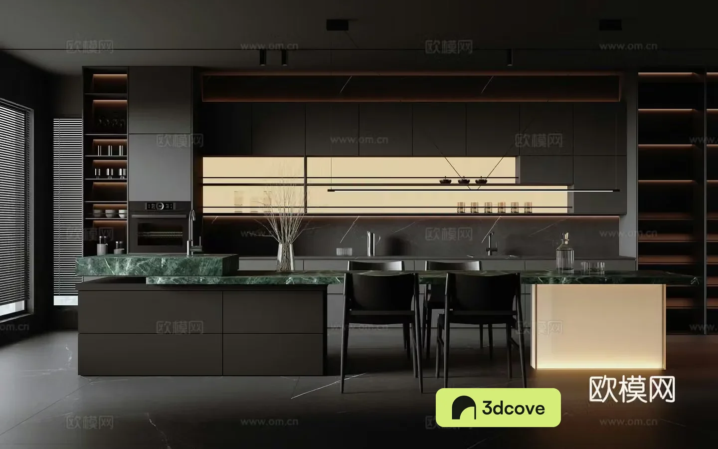 Modern Italian open kitchen