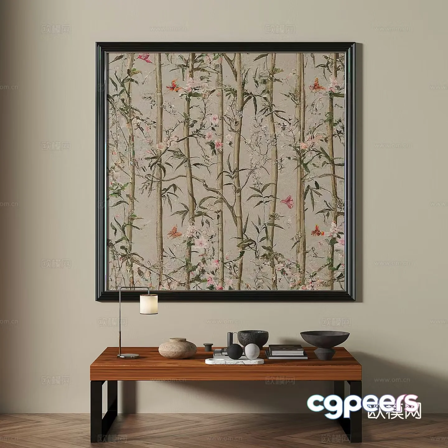 Modern medieval retro decorative painting 3d model