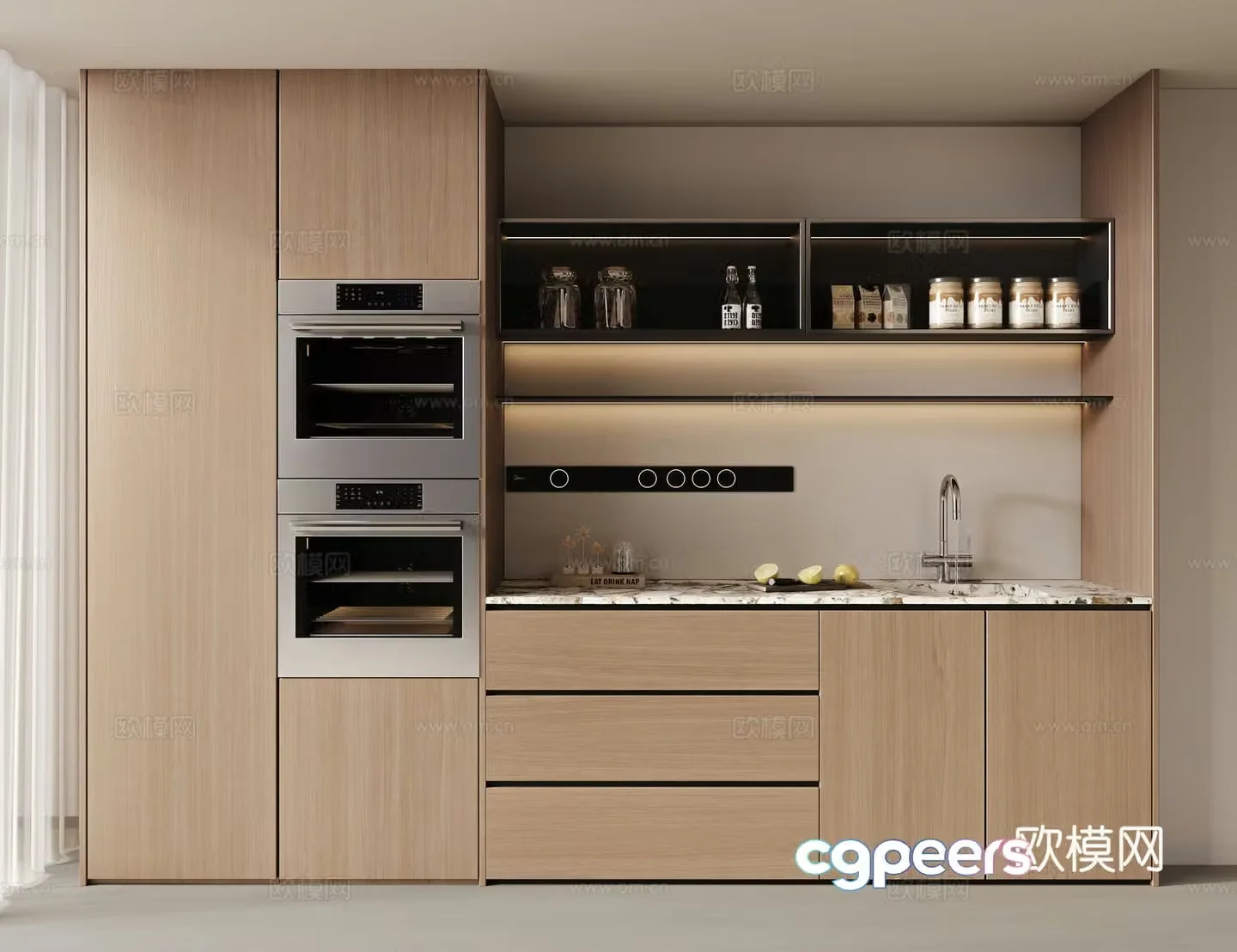 Modern sideboard sideboard wine cabinet sideboard ornament sideboard oven 3d model
