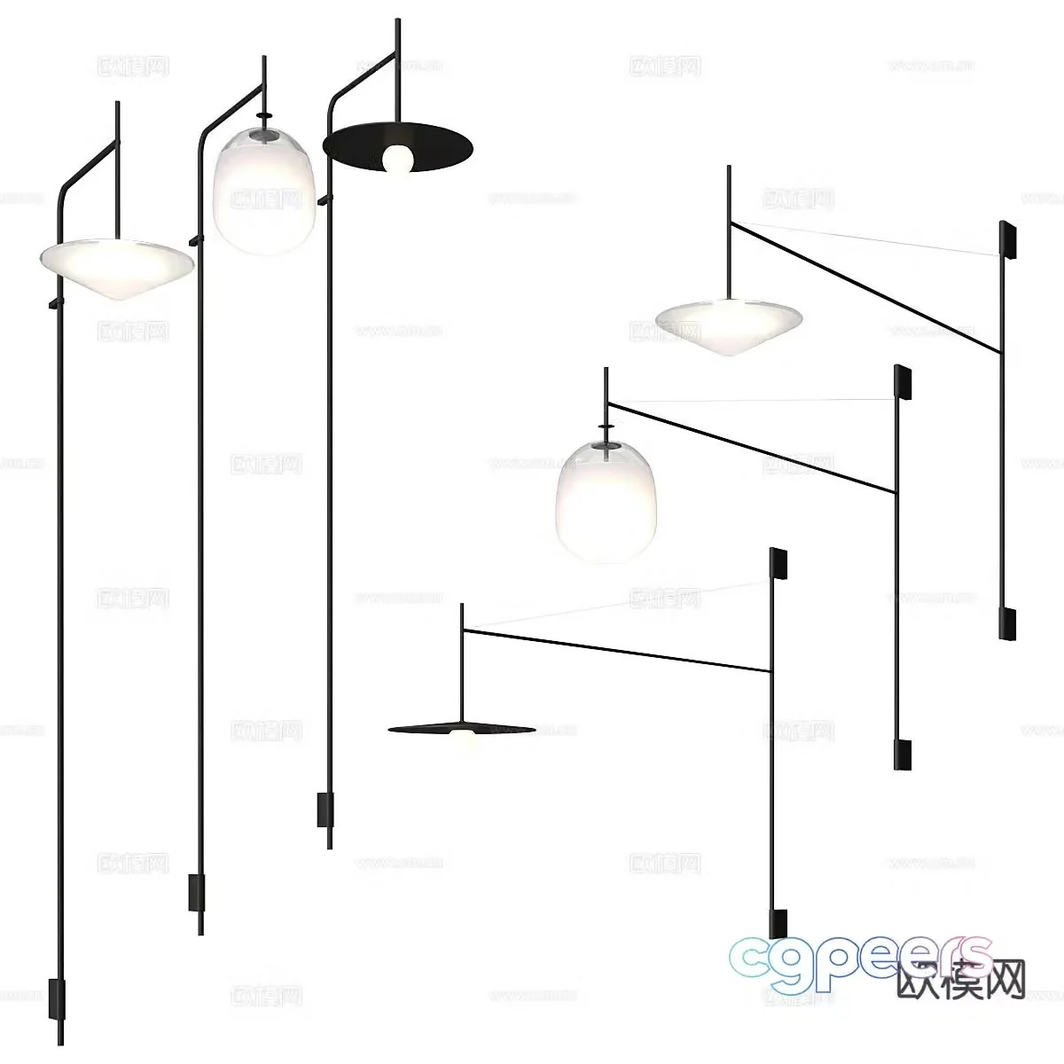 Modern wall light 3d model