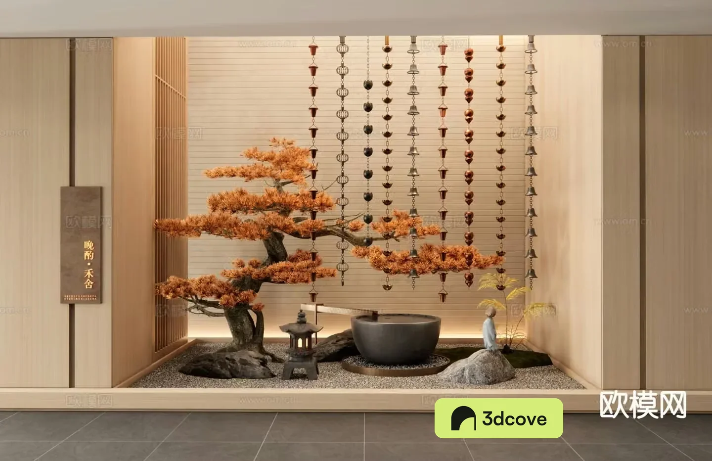 New Chinese style interior landscape interior landscaping