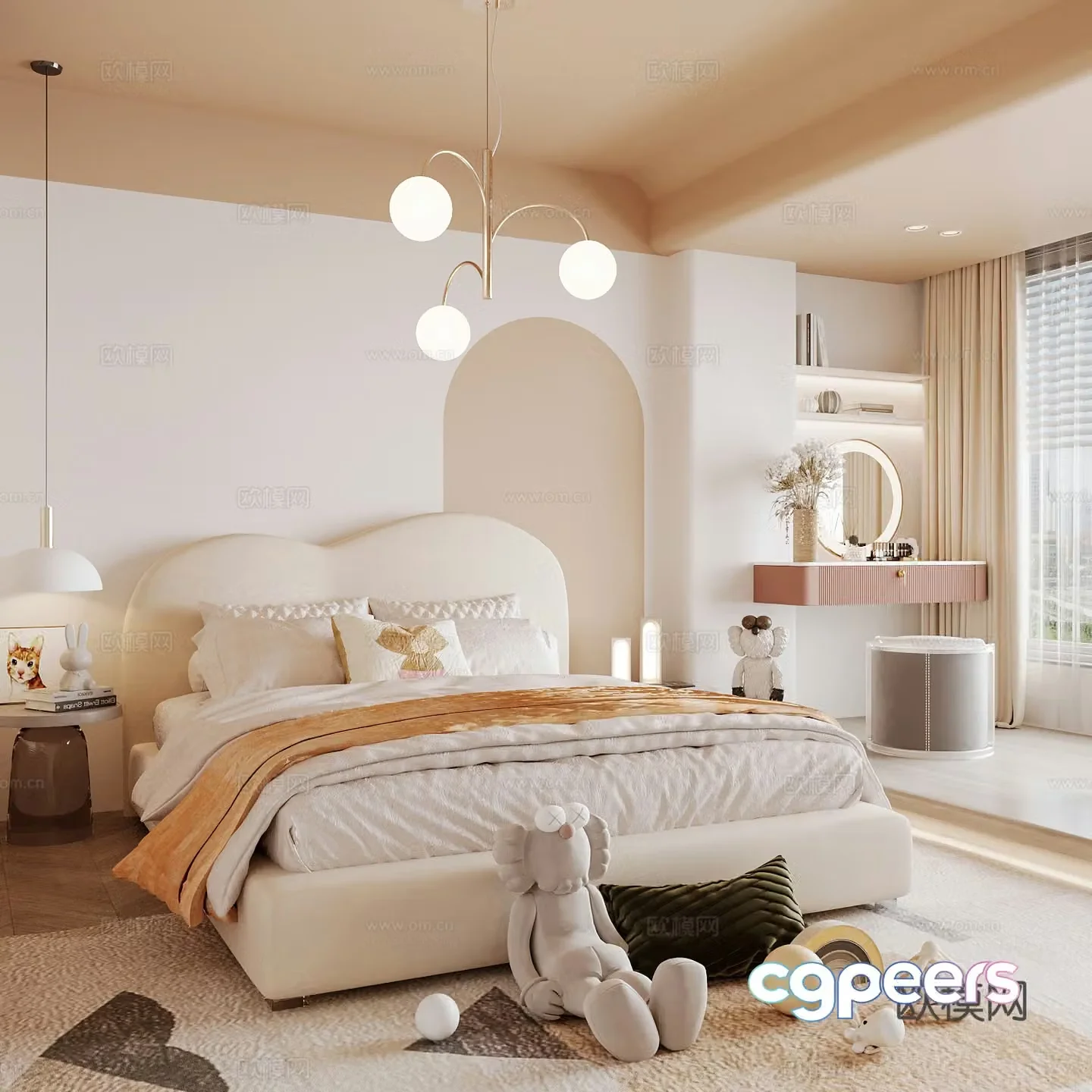 Modern children’s room boy’s room girl’s room 3d model