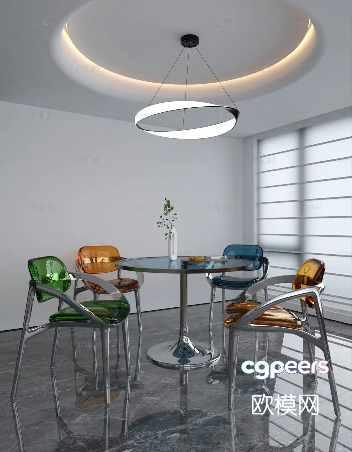 Leisure table and chair 3d model