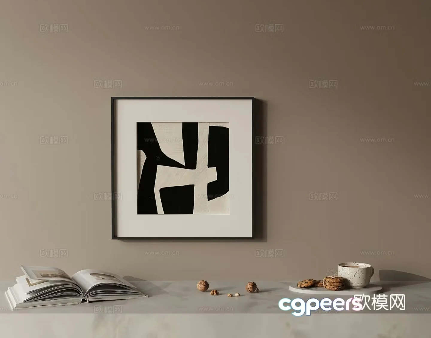 3D model of hanging painting